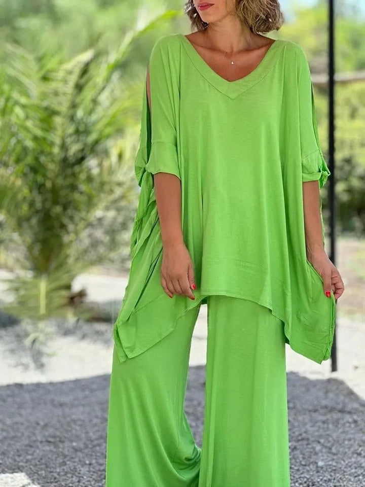 Ursula™ | Open Shoulder Tunic and Trouser Set