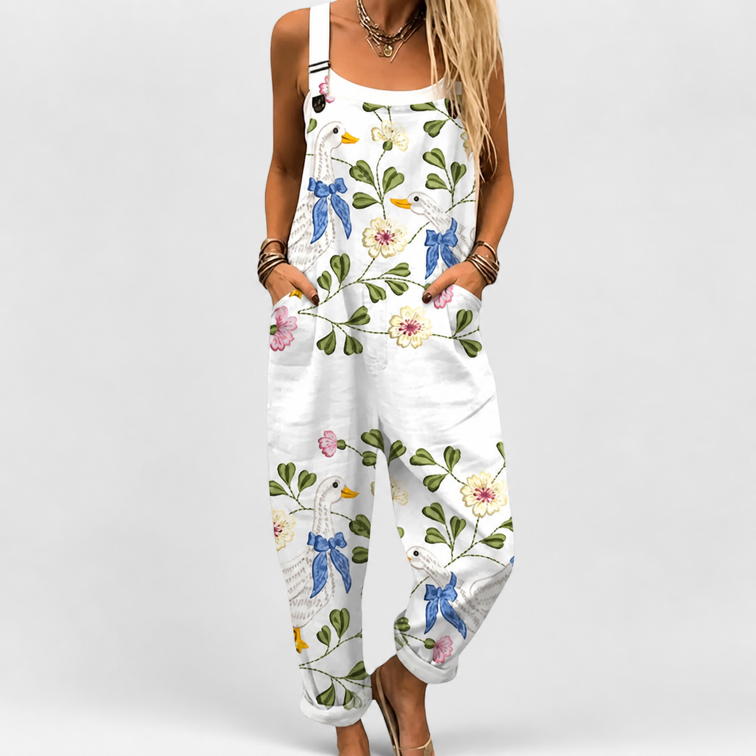 Comfortable Printed Dungarees