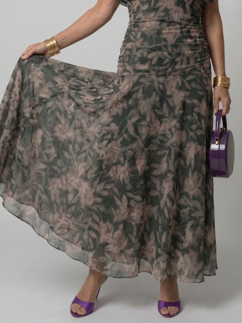 Dina™ Off Shoulder Flow Midi Dress
