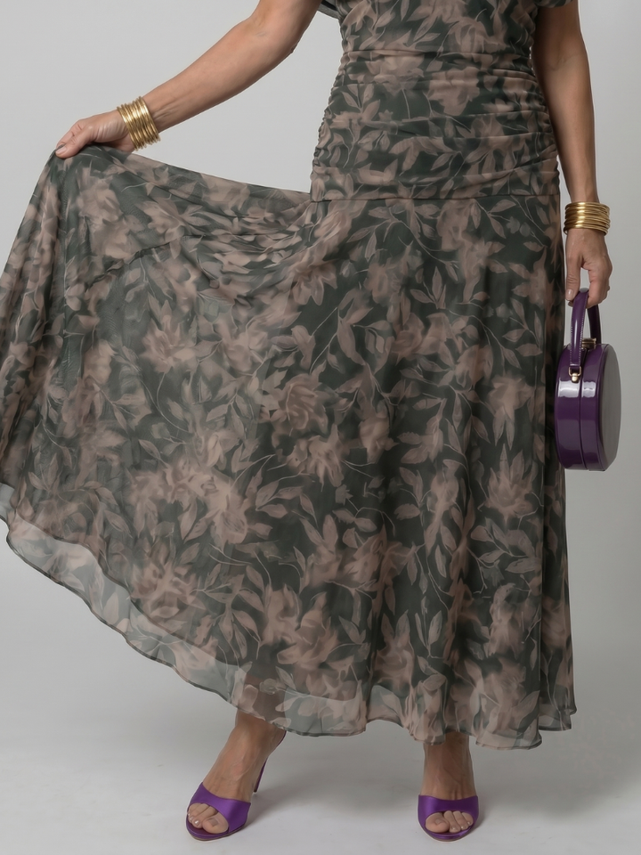 Dina™ Off Shoulder Flow Midi Dress