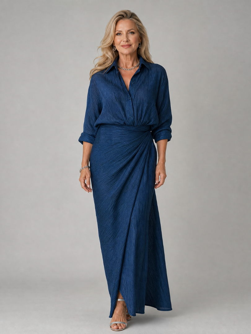 Annabel™ Long Sleeve Maxi Dress