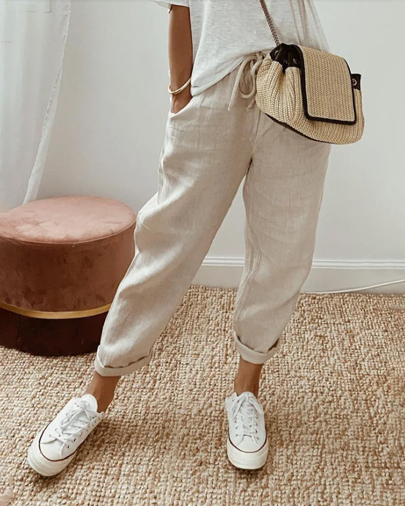 Miranda - Casual Linen Trousers