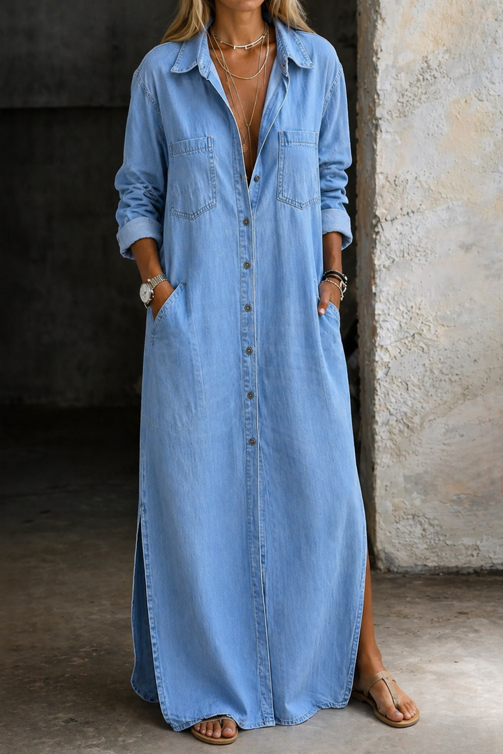 Sheila - Denim Maxi Dress