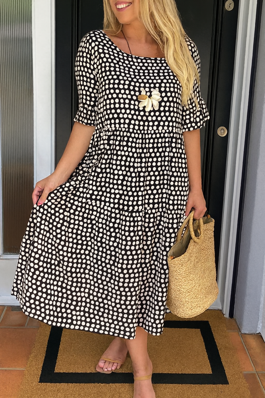Melissa | SABLE SHORT-SLEEVE MIDI DRESS