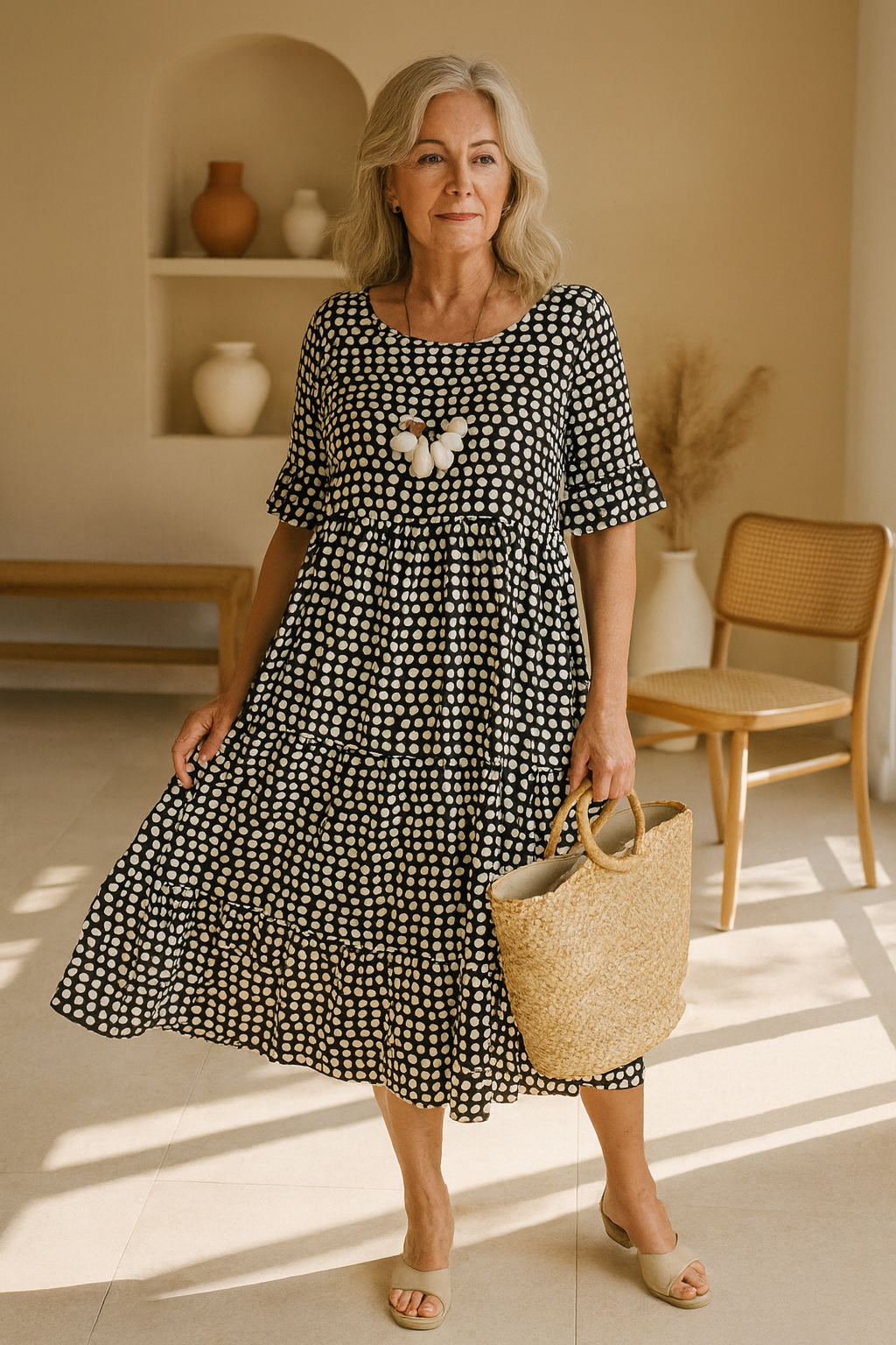 Melissa | SABLE SHORT-SLEEVE MIDI DRESS