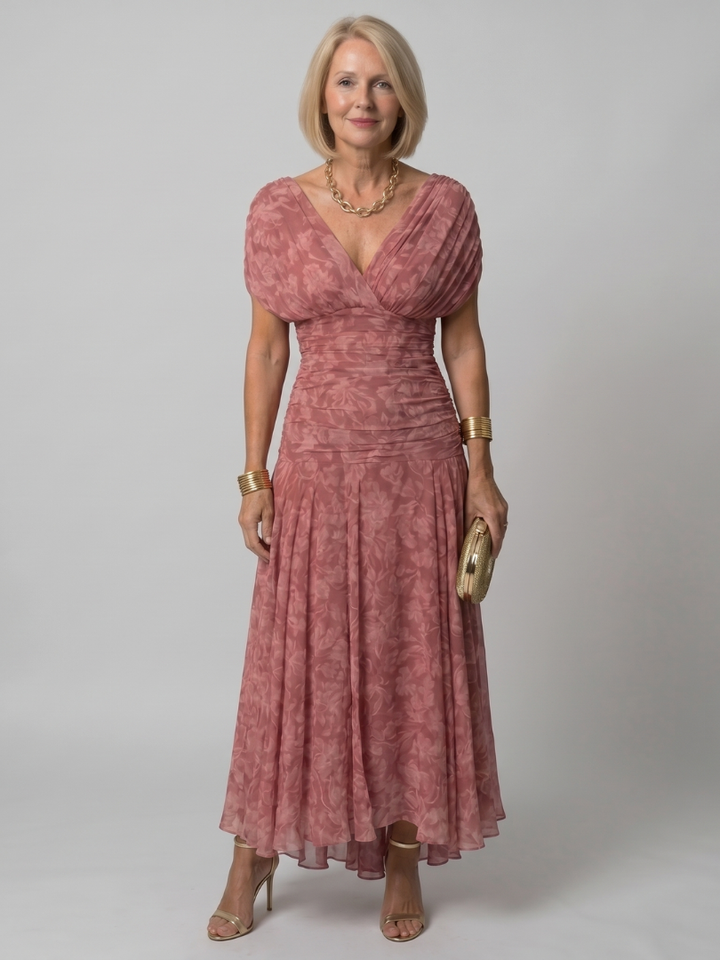 Dina™ Off Shoulder Flow Midi Dress
