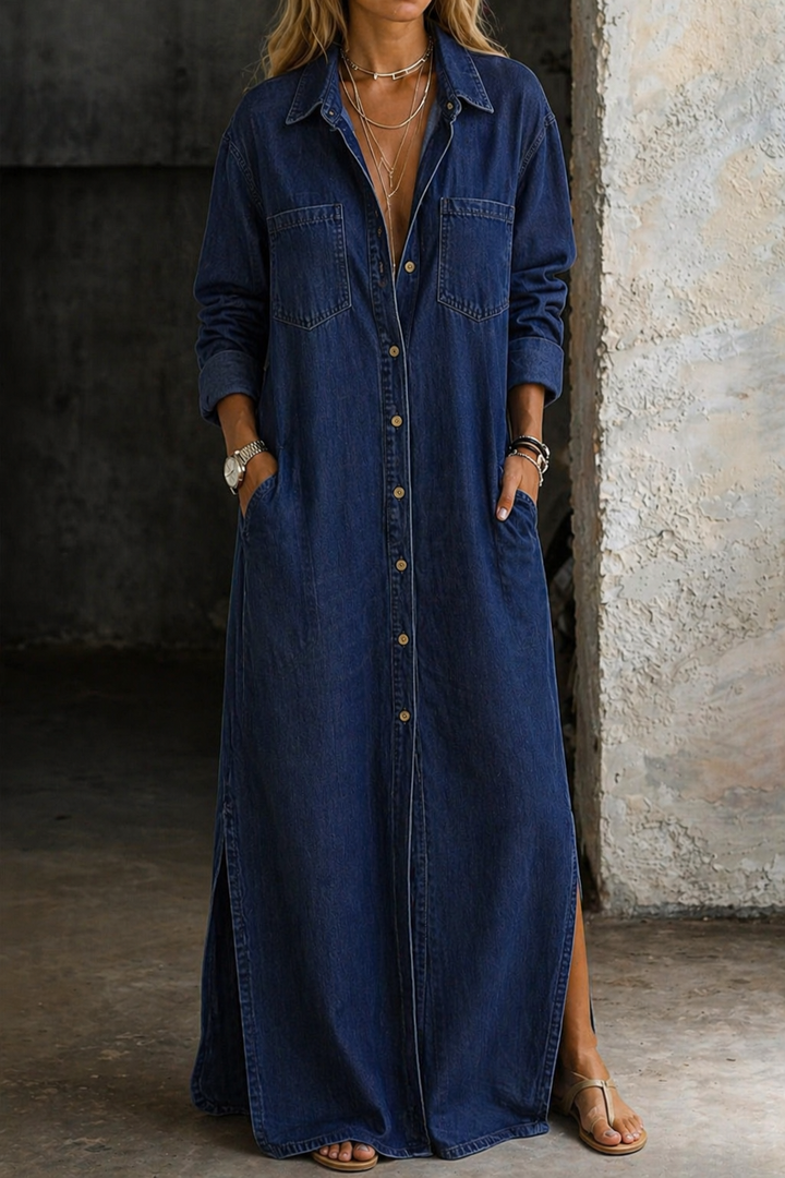 Sheila - Denim Maxi Dress