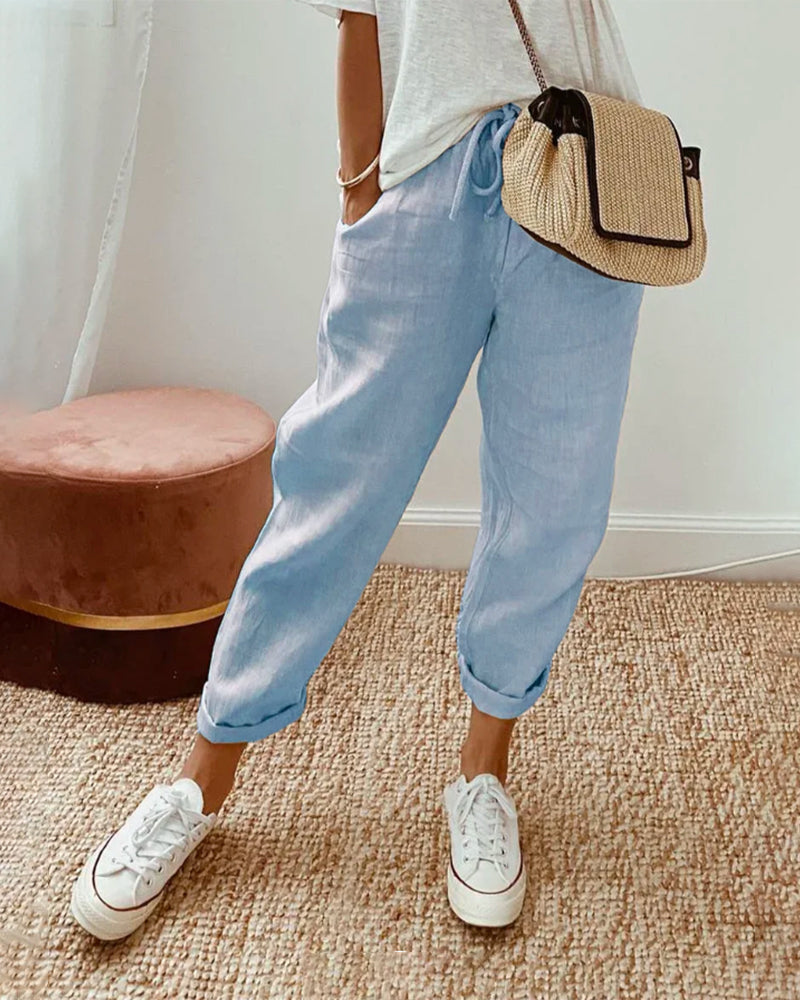 Miranda - Casual Linen Trousers