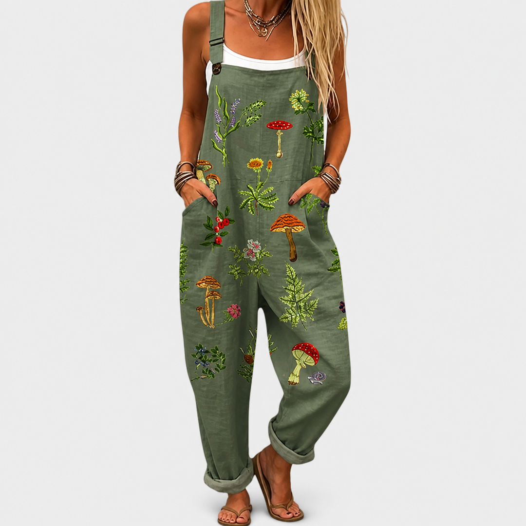 Comfortable Printed Dungarees