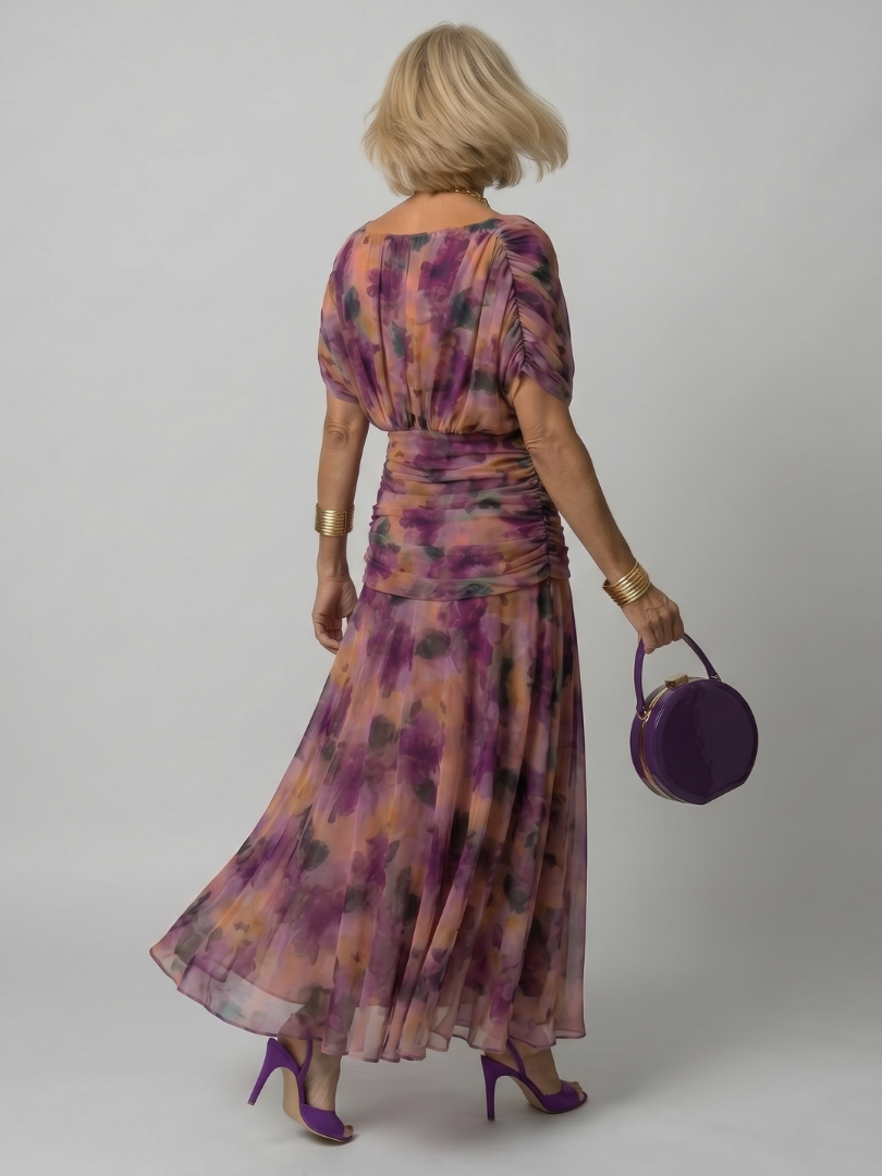 Dina™ Off Shoulder Flow Midi Dress