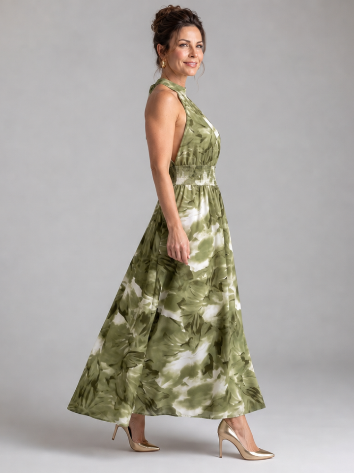 Lilly™ Waist Abstract maxi Dress