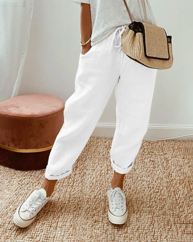 Miranda - Casual Linen Trousers