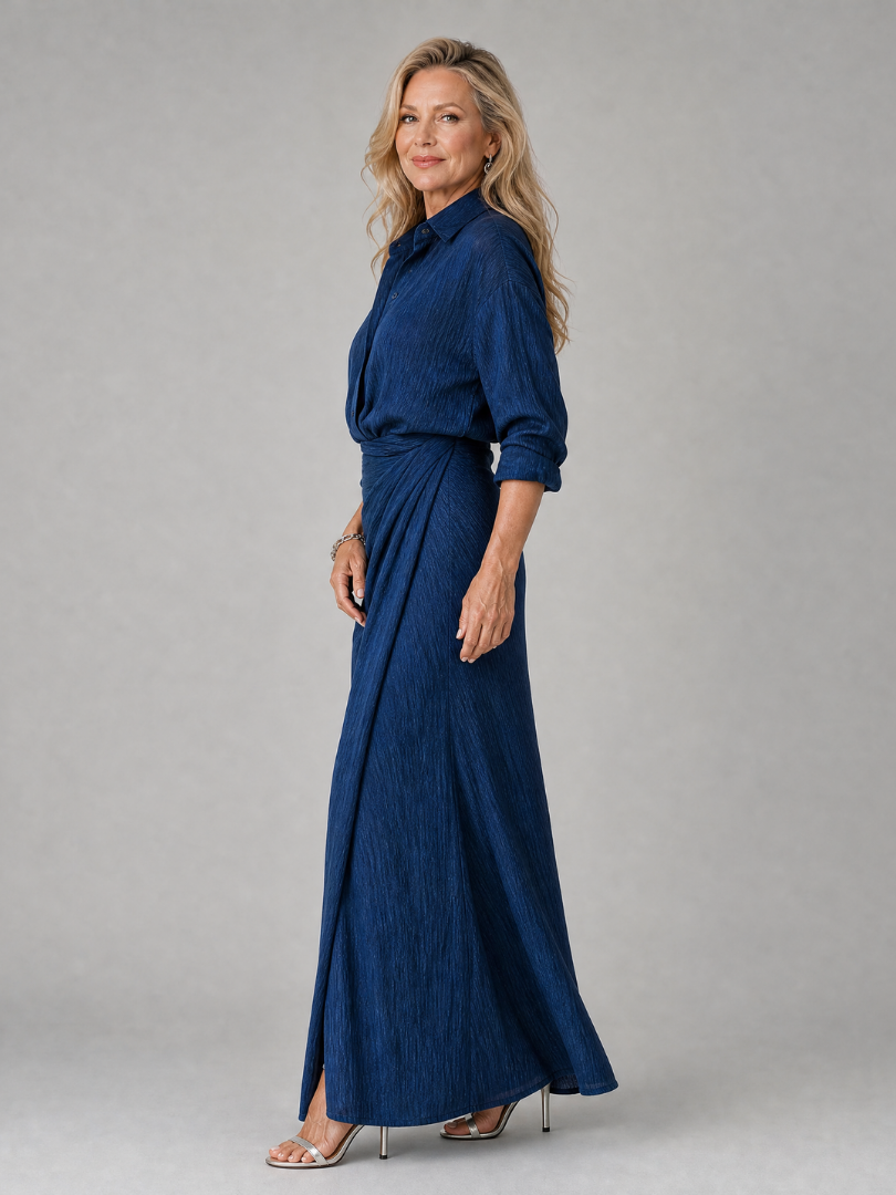 Annabel™ Long Sleeve Maxi Dress