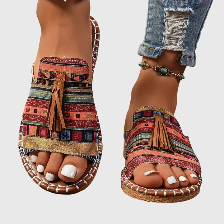 Bohemian Pom Pom Sandals Pauline