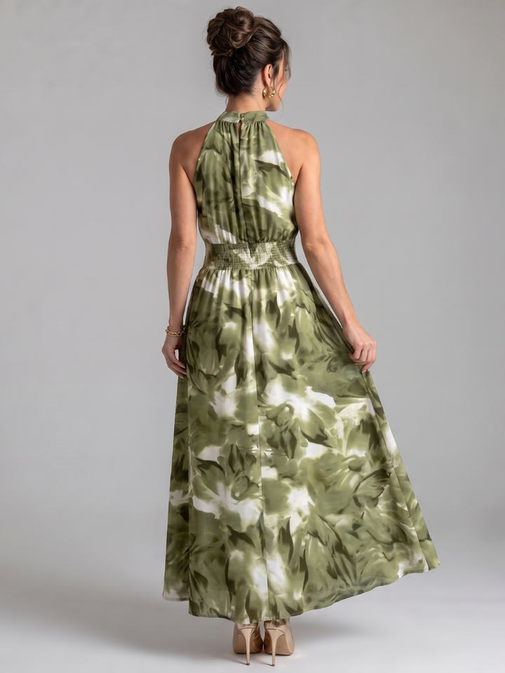 Lilly™ Waist Abstract maxi Dress