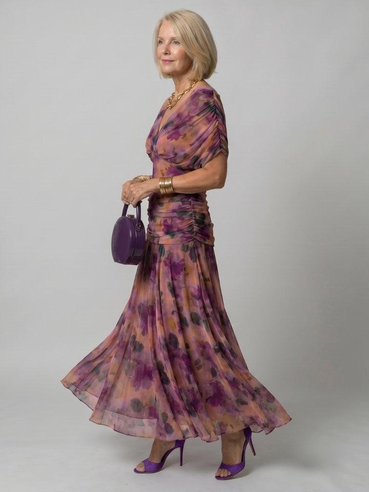 Dina™ Off Shoulder Flow Midi Dress