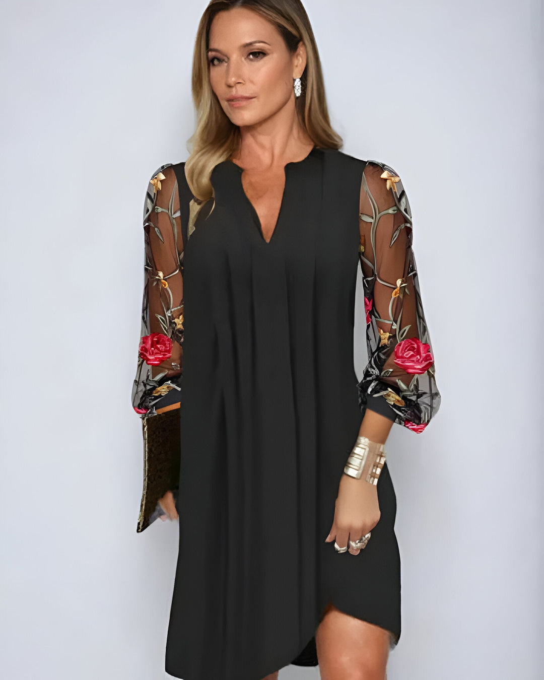 Gisele - Sheer Sleeves Dress