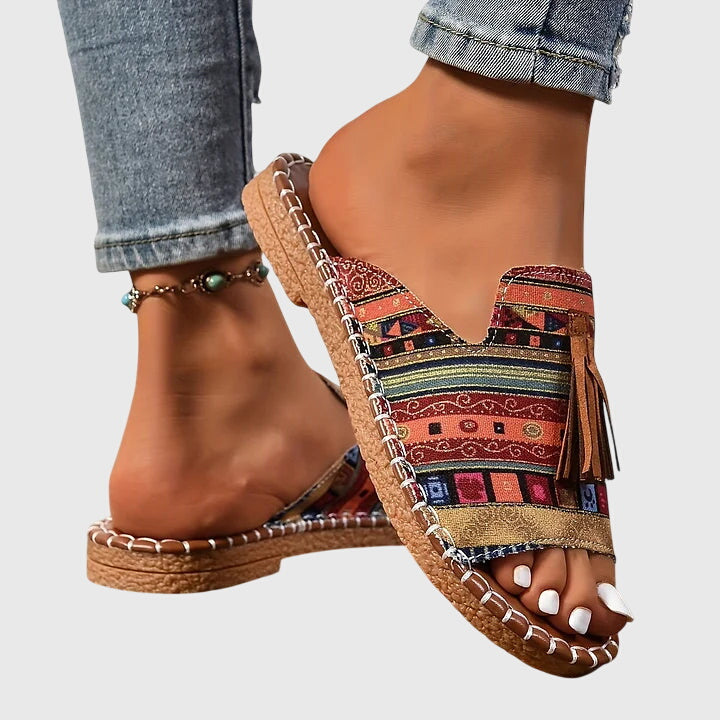 Bohemian Pom Pom Sandals Pauline
