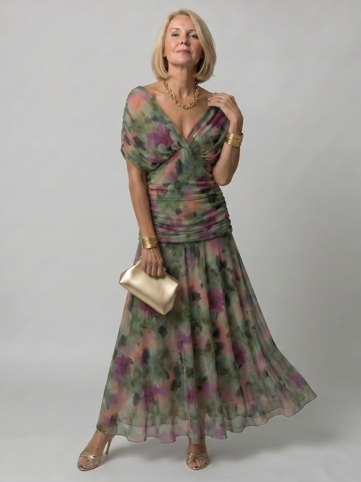 Dina™ Off Shoulder Flow Midi Dress