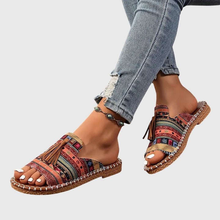 Bohemian Pom Pom Sandals Pauline