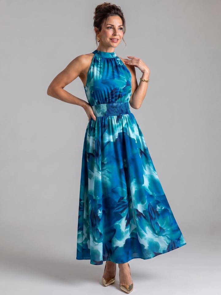 Lilly™ Waist Abstract maxi Dress
