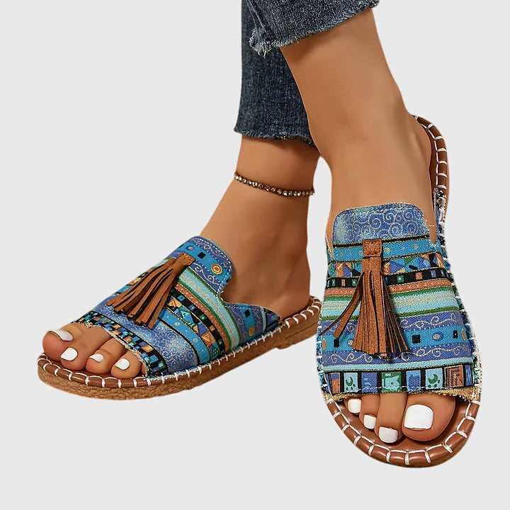 Bohemian Pom Pom Sandals Pauline