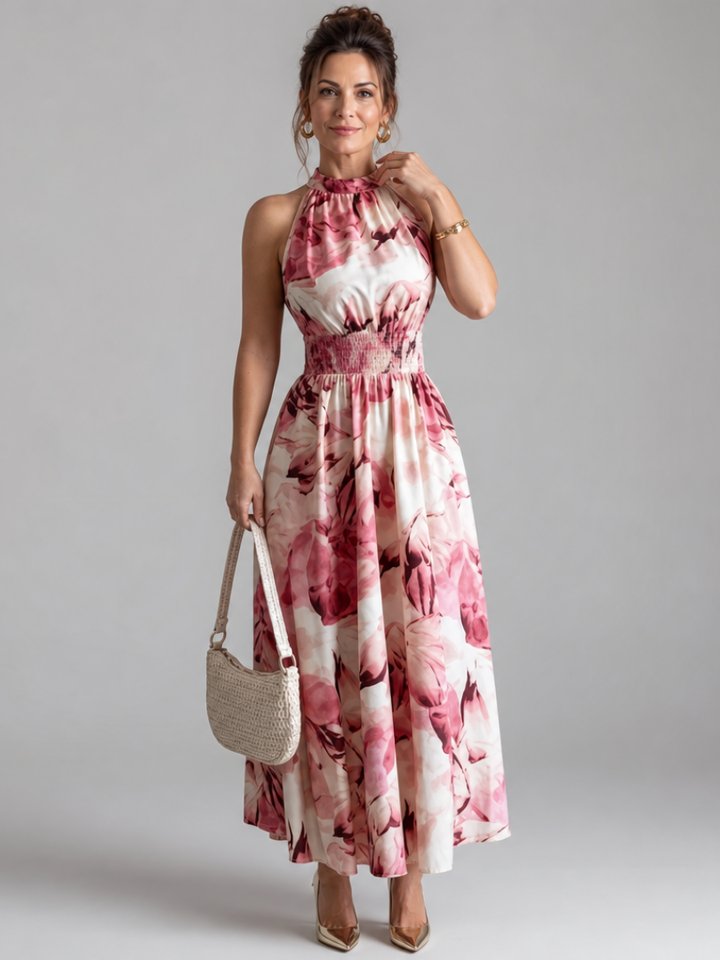 Lilly™ Waist Abstract maxi Dress