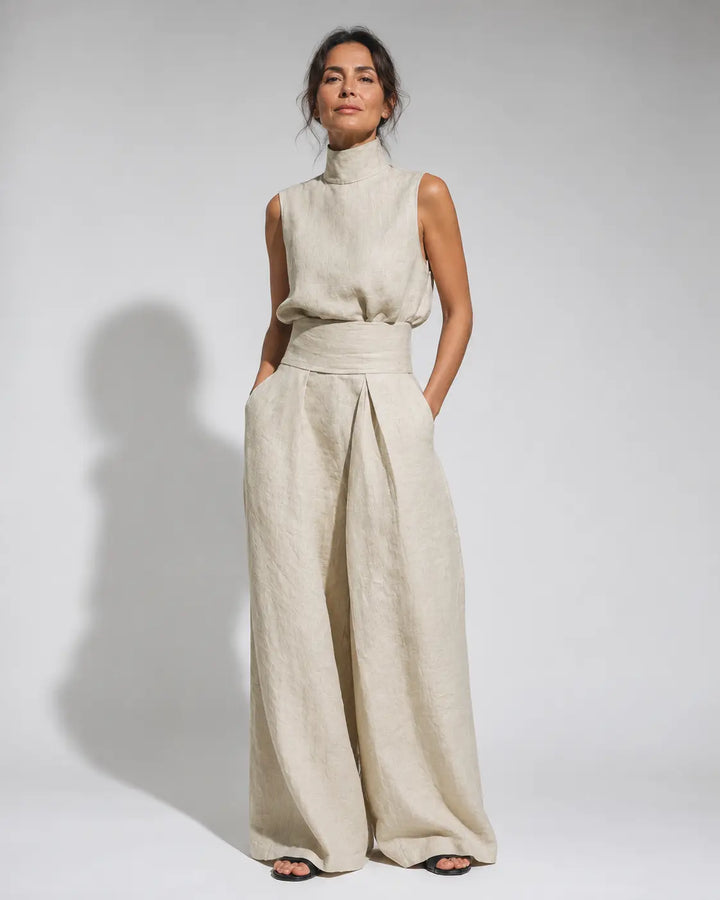 Venancia™ | Minimalist Set Top and Wide Leg Trousers