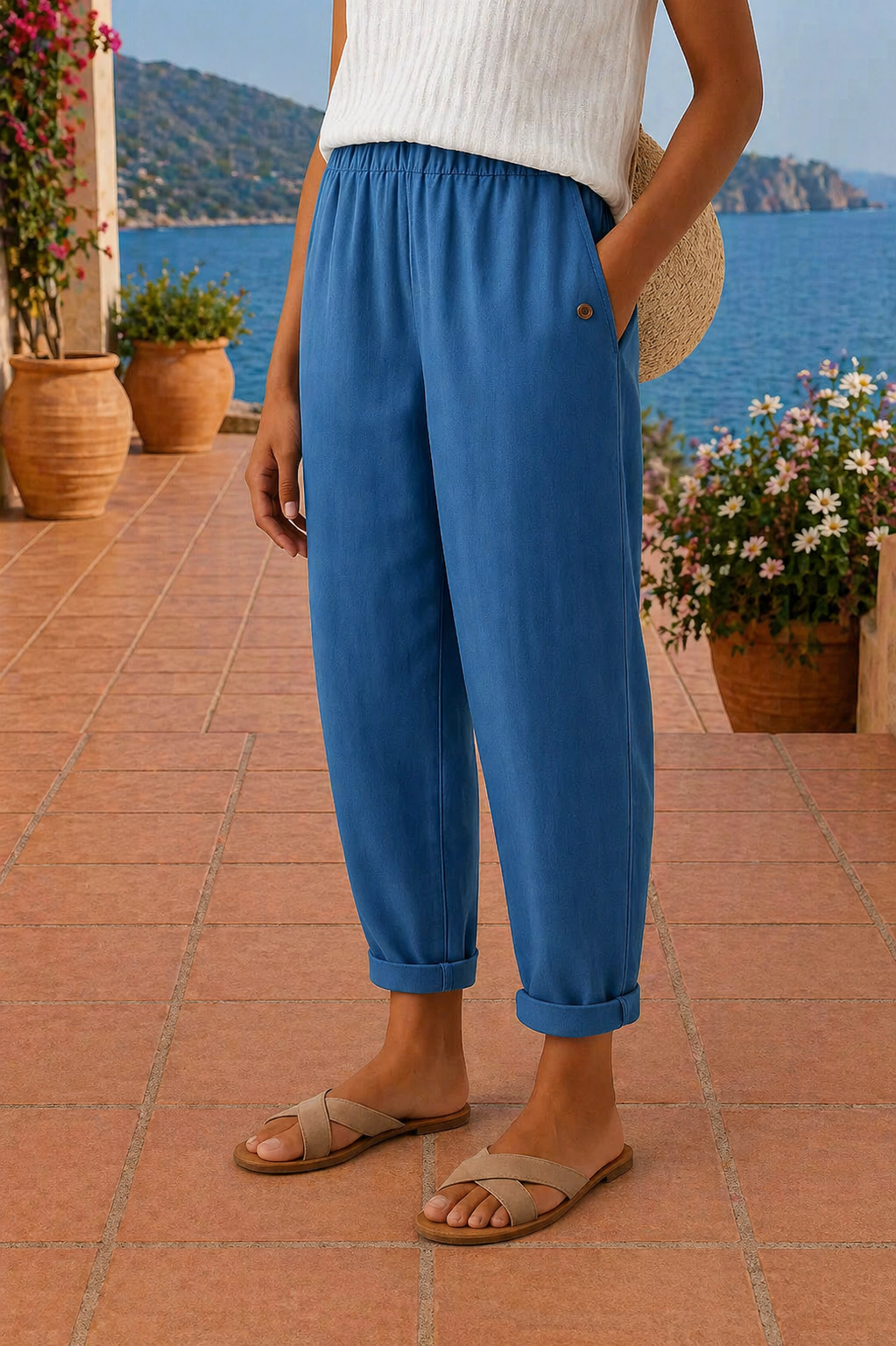 Sienna | Relaxed Linen Wide-Leg Trousers
