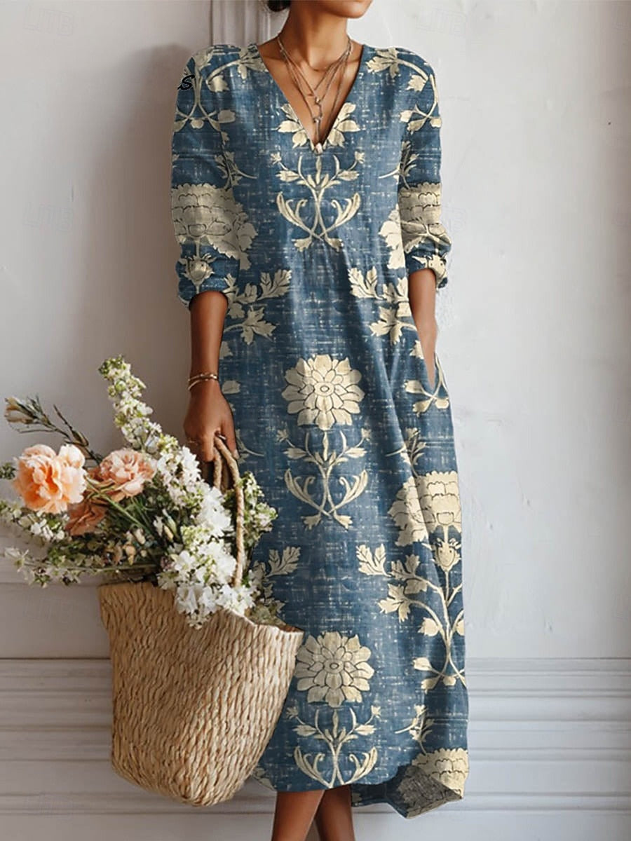 Megan | V-Neck Midi Dress