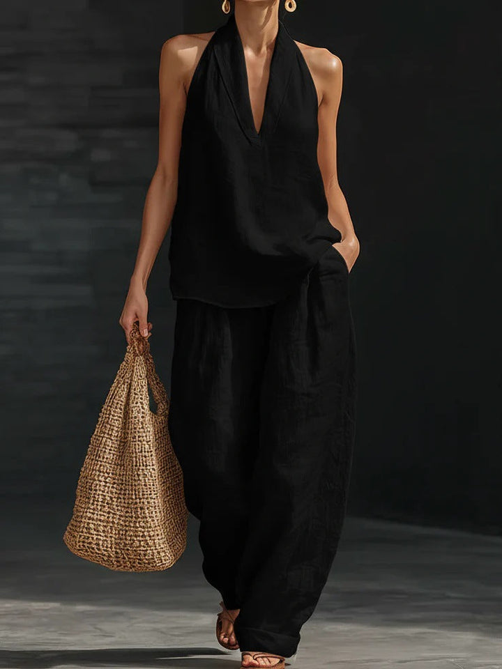 Zoe™ Sleeveless Set with Wide Trousers