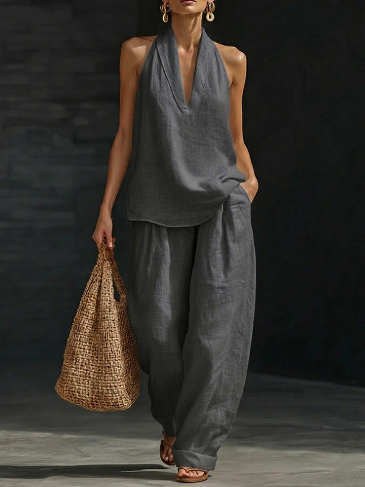 Zoe™ Sleeveless Set with Wide Trousers