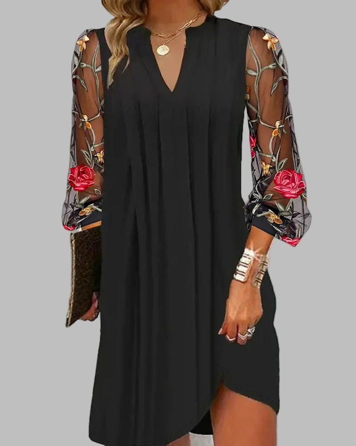 Gisele - Sheer Sleeves Dress