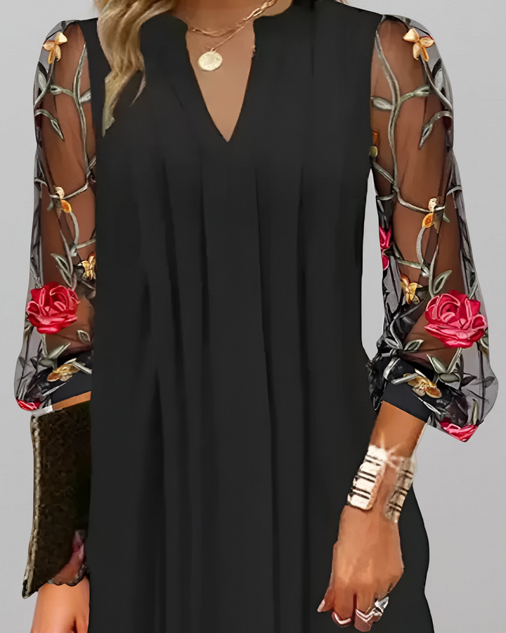 Gisele - Sheer Sleeves Dress