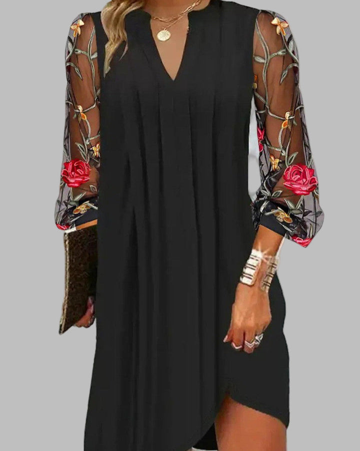 Gisele - Sheer Sleeves Dress