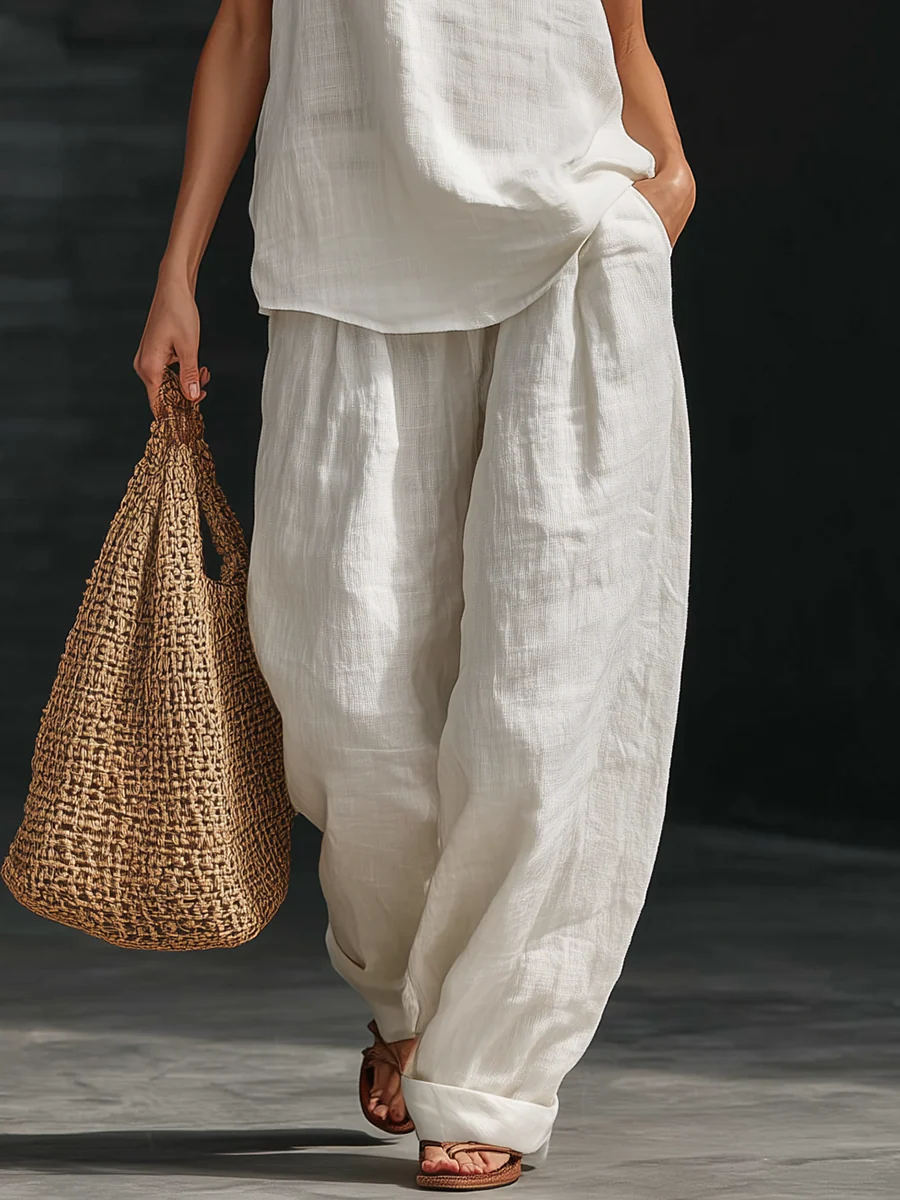 Zoe™ Sleeveless Set with Wide Trousers