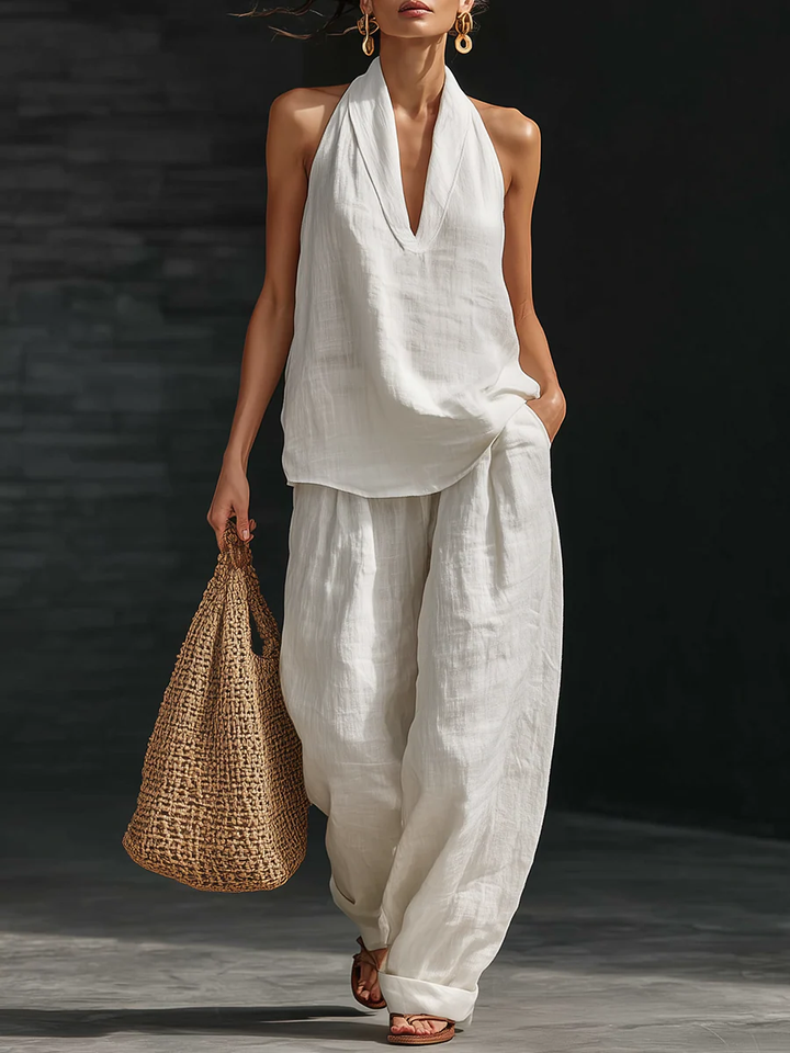 Zoe™ Sleeveless Set with Wide Trousers