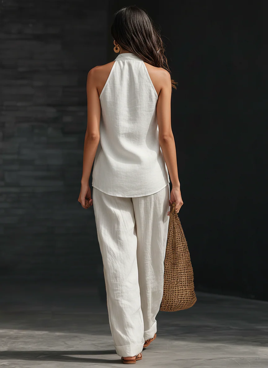 Zoe™ Sleeveless Set with Wide Trousers