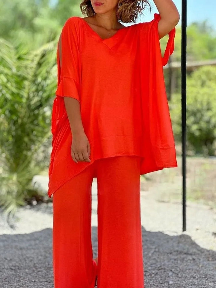 Ursula™ | Open Shoulder Tunic and Trouser Set